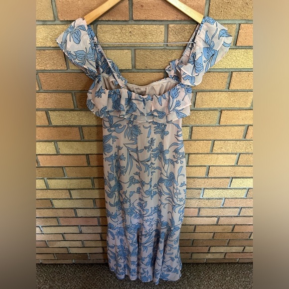 Lulu’s Adelaide Blush Floral Print Off-the-Shoulder Maxi Dress Size XS - Picture 5 of 9